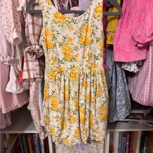 SweetHoney Floral Yellow and Cream Romper